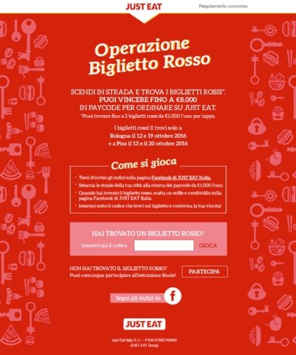 Just Eat - Operazione Biglietto Rosso